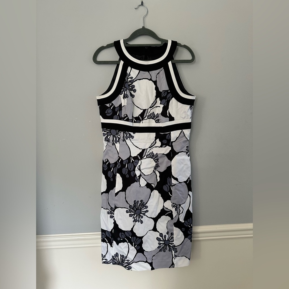 JONES NEW YORK Womens Dress 6 Black / White Tank lined